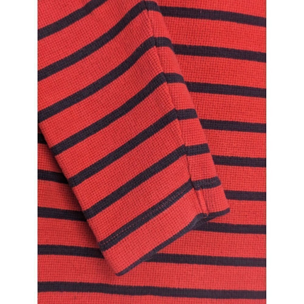 Lauren Ralph Lauren Red Striped Blue Long Sleeve Sweater Gold Crest Women's M - Picture 6 of 6